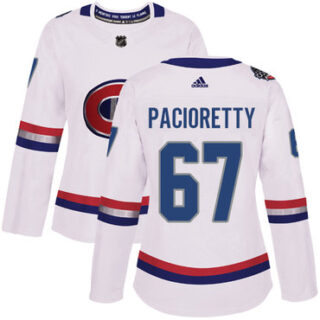 Women's Montreal Canadiens #67 Max Pacioretty White Authentic 2017 100 Classic Stitched NHL Jersey