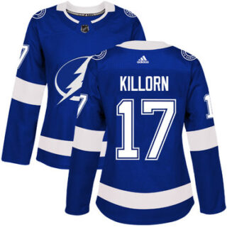 Women's Tampa Bay Lightning #17 Alex Killorn Blue Home Authentic Stitched NHL Jersey