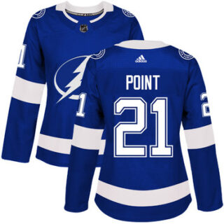 Women's Tampa Bay Lightning #21 Brayden Point Blue Home Authentic Stitched NHL Jersey