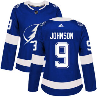 Women's Tampa Bay Lightning #9 Tyler Johnson Blue Home Authentic Stitched NHL Jersey