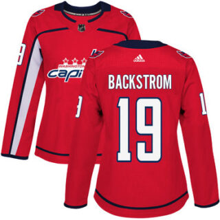 Women's Washington Capitals #19 Nicklas Backstrom Red Home Authentic Stitched NHL Jersey