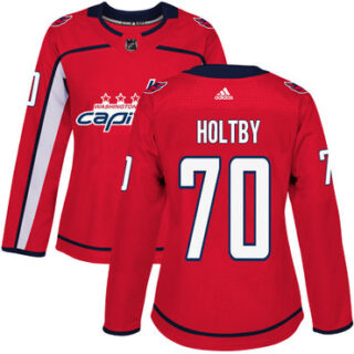 Women's Washington Capitals #70 Braden Holtby Red Home Authentic Stitched NHL Jersey