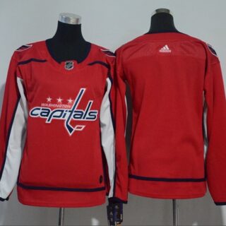 Women's Washington Capitals Blank Red Home Authentic Stitched NHL Jersey