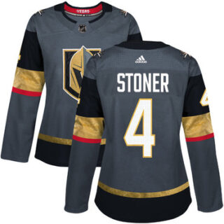Women's Vegas Golden Knights #4 Clayton Stoner Grey Home Authentic Stitched NHL Jersey