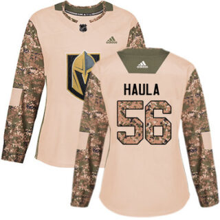 Women's Vegas Golden Knights #56 Erik Haula Camo Authentic 2017 Veterans Day Stitched NHL Jersey