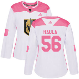 Women's Vegas Golden Knights #56 Erik Haula White Pink Authentic Fashion Stitched NHL Jersey