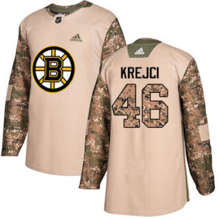 Youth Boston Bruins #46 David Krejci Camo Authentic 2017 Veterans Day Youth Stitched NHL Jersey