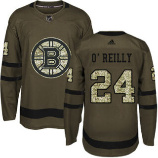 Youth Boston Bruins #24 Terry O'Reilly Green Salute to Service Youth Stitched NHL Jersey
