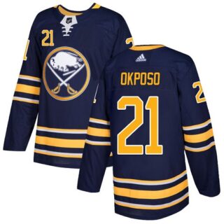 Youth Buffalo Sabres #21 Kyle Okposo Navy Blue Home Authentic Stitched NHL Jersey