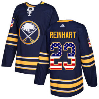Youth Buffalo Sabres #23 Sam Reinhart Navy Blue Home Authentic USA Flag Stitched NHL Jersey