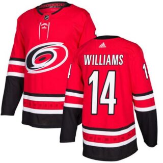Youth Carolina Hurricanes #14 Justin Williams Red Home Authentic Stitched NHL Jersey