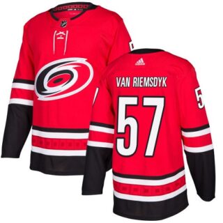 Youth Carolina Hurricanes #57 Trevor Van Riemsdyk Red Home Authentic Stitched NHL Jersey