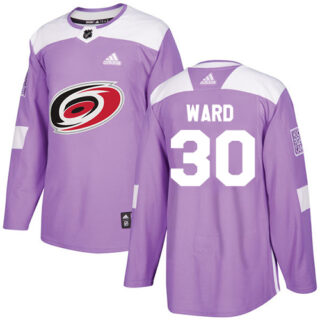 Youth Carolina Hurricanes #30 Cam Ward Purple Authentic Fights Cancer Stitched NHL Jersey