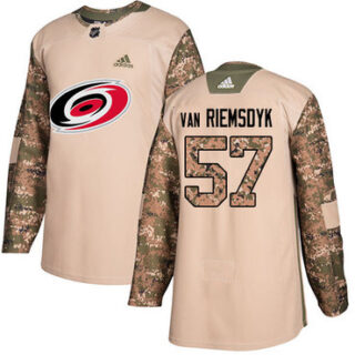 Youth Carolina Hurricanes #57 Trevor Van Riemsdyk Camo Authentic 2017 Veterans Day Stitched NHL Jersey