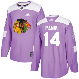 Youth Chicago Blackhawks #14 Richard Panik Purple Authentic Fights Cancer Stitched NHL Jersey