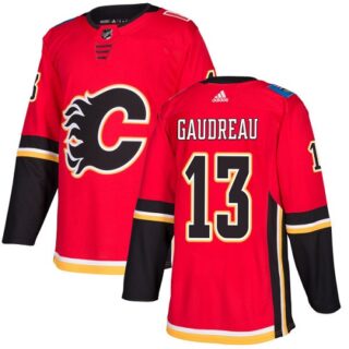 Youth Calgary Flames #13 Johnny Gaudreau Red Home Authentic Stitched NHL Jersey