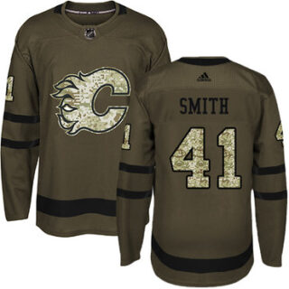 Youth Calgary Flames #41 Mike Smith Green Salute to Service Stitched NHL Jersey