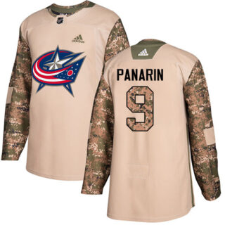 Youth Columbus Blue Jackets #9 Artemi Panarin Camo Authentic 2017 Veterans Day Stitched NHL Jersey