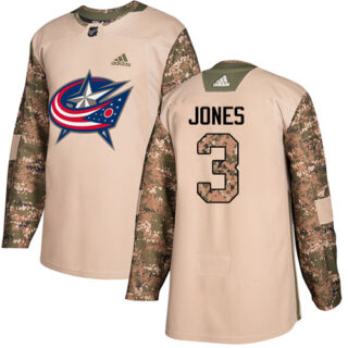 Youth Columbus Blue Jackets #3 Seth Jones Camo Authentic 2017 Veterans Day Stitched NHL Jersey