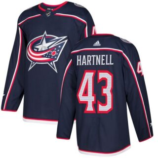 Youth Columbus Blue Jackets #43 Scott Hartnell Navy Blue Home Authentic Stitched NHL Jersey
