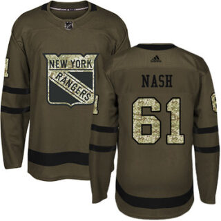Youth Detroit Rangers #61 Rick Nash Green Salute to Service Stitched NHL Jersey