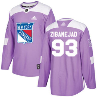 Youth Detroit Rangers #93 Mika Zibanejad Purple Authentic Fights Cancer Stitched NHL Jersey