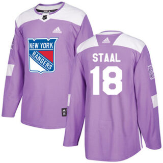 Youth Detroit Rangers #18 Marc Staal Purple Authentic Fights Cancer Stitched NHL Jersey