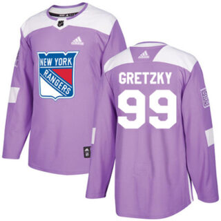 Youth Detroit Rangers #99 Wayne Gretzky Purple Authentic Fights Cancer Stitched NHL Jersey