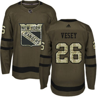 Youth Detroit Rangers #26 Jimmy Vesey Green Salute to Service Stitched NHL Jersey