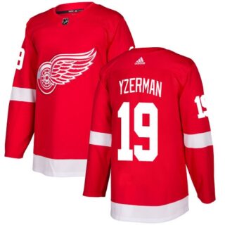 Youth Detroit Red Wings #19 Steve Yzerman Red Home Authentic Stitched NHL Jersey