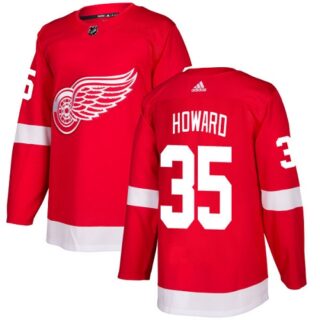 Youth Detroit Red Wings #35 Jimmy Howard Red Home Authentic Stitched NHL Jersey