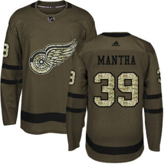 Youth Detroit Red Wings #39 Anthony Mantha Green Salute to Service Stitched NHL Jersey