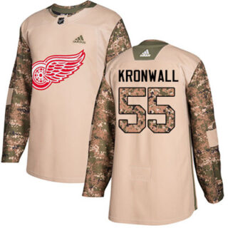 Youth Detroit Red Wings #55 Niklas Kronwall Camo Authentic 2017 Veterans Day Stitched NHL Jersey