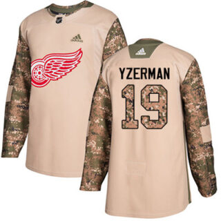 Youth Detroit Red Wings #19 Steve Yzerman Camo Authentic 2017 Veterans Day Stitched NHL Jersey
