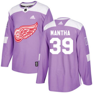 Youth Detroit Red Wings #39 Anthony Mantha Purple Authentic Fights Cancer Stitched NHL Jersey