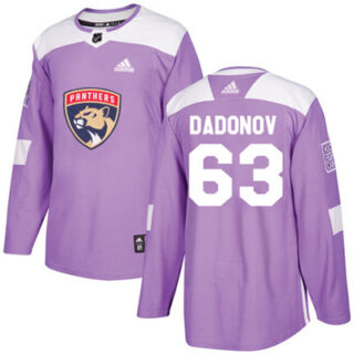 Youth Florida Panthers #63 Evgenii Dadonov Purple Authentic Fights Cancer Stitched NHL Jersey