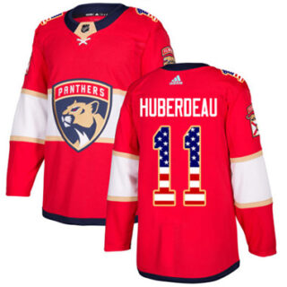 Youth Florida Panthers #11 Jonathan Huberdeau Red Home Authentic USA Flag Stitched NHL Jersey