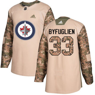 Youth Winnipeg Jets #33 Dustin Byfuglien Camo Authentic 2017 Veterans Day Stitched NHL Jersey