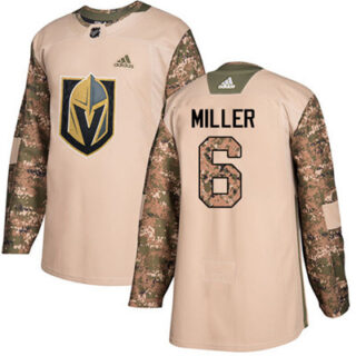 Youth Vegas Golden Knights #6 Colin Miller Camo Authentic 2017 Veterans Day Stitched NHL Jersey