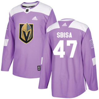 Youth Vegas Golden Knights #47 Luca Sbisa Purple Authentic Fights Cancer Stitched NHL Jersey