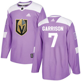 Youth Vegas Golden Knights #7 Jason Garrison Purple Authentic Fights Cancer Stitched NHL Jersey