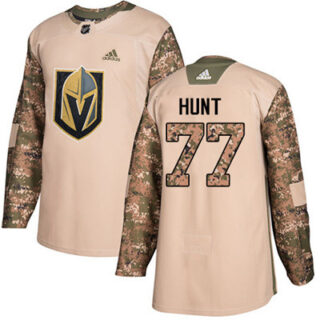 Youth Vegas Golden Knights #77 Brad Hunt Camo Authentic 2017 Veterans Day Stitched NHL Jersey