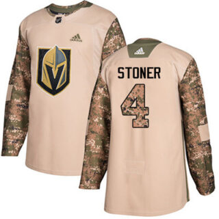 Youth Vegas Golden Knights #4 Clayton Stoner Camo Authentic 2017 Veterans Day Stitched NHL Jersey