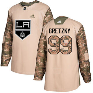 Youth Los Angeles Kings #99 Wayne Gretzky Camo Authentic 2017 Veterans Day Stitched NHL Jersey