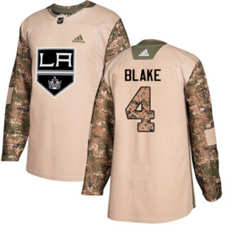 Youth Los Angeles Kings #4 Rob Blake Camo Authentic 2017 Veterans Day Stitched NHL Jersey