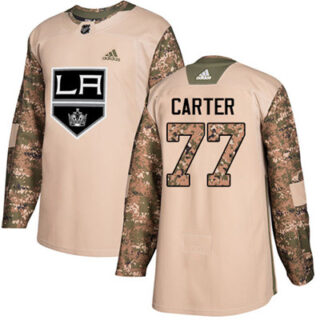 Youth Los Angeles Kings #77 Jeff Carter Camo Authentic 2017 Veterans Day Stitched NHL Jersey
