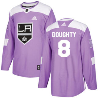 Youth Los Angeles Kings #8 Drew Doughty Purple Authentic Fights Cancer Stitched NHL Jersey