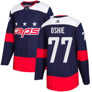 Youth Washington Capitals #77 T.J. Oshie Navy Authentic 2018 Stadium Series Stitched NHL Jersey