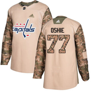 Youth Washington Capitals #77 T.J. Oshie Camo Authentic 2017 Veterans Day Stitched NHL Jersey