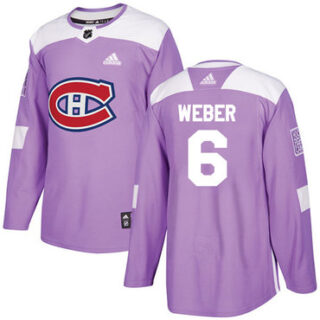 Youth Montreal Canadiens #6 Shea Weber Purple Authentic Fights Cancer Stitched NHL Jersey